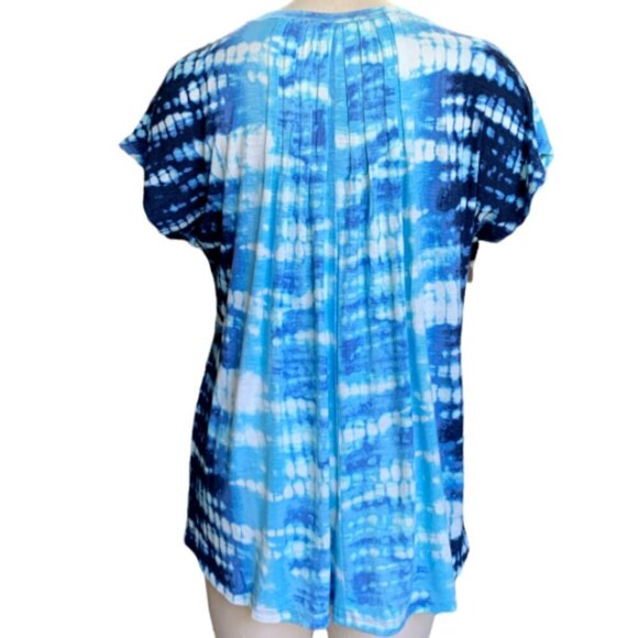 Farmers Market by One World Tie Dye Hi-Low Tee Top Sz PM #30B - Picture 5 of 8
